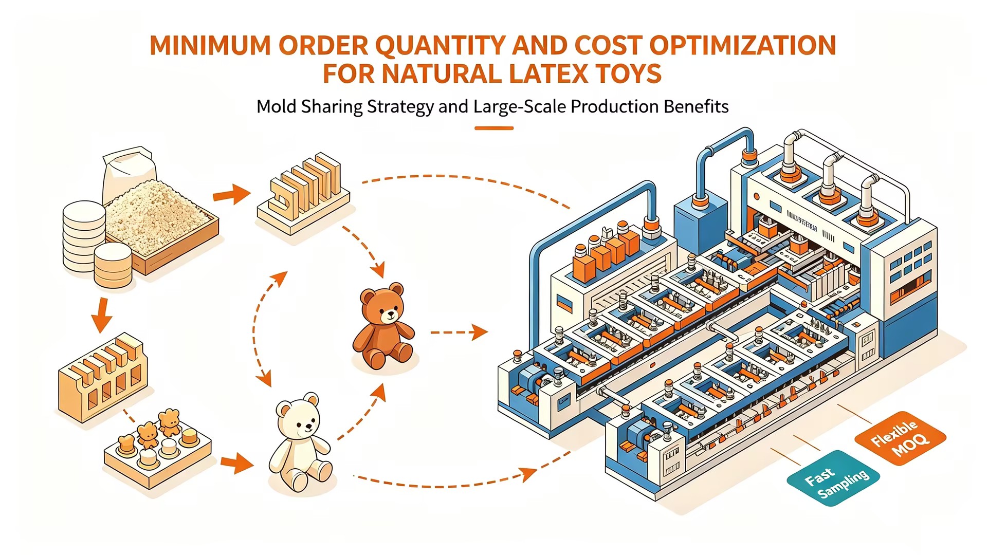 MOQ and Cost Optimization of Natural Latex Toys: Mold Sharing Strategy & Scale Production Advantages